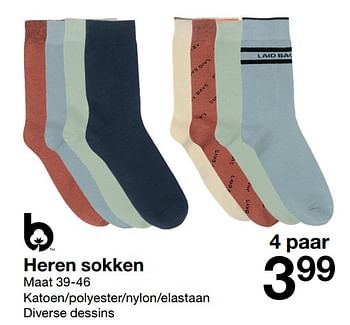 Aanbiedingen Heren sokken - Huismerk - Zeeman  - Geldig van 16/04/2022 tot 22/04/2022 bij Zeeman