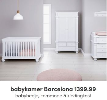 Aanbiedingen Babykamer barcelona - Huismerk - Baby &amp; Tiener Megastore - Geldig van 17/04/2022 tot 23/04/2022 bij Baby & Tiener Megastore