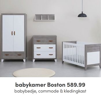 Aanbiedingen Babykamer boston - Huismerk - Baby &amp; Tiener Megastore - Geldig van 17/04/2022 tot 23/04/2022 bij Baby & Tiener Megastore