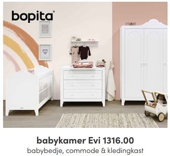 Aanbiedingen Babykamer evi - Bopita - Geldig van 17/04/2022 tot 23/04/2022 bij Baby & Tiener Megastore