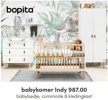 Aanbiedingen Babykamer indy - Bopita - Geldig van 17/04/2022 tot 23/04/2022 bij Baby & Tiener Megastore