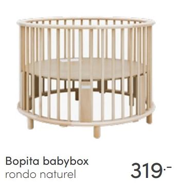 Aanbiedingen Bopita babybox rondo naturel - Bopita - Geldig van 17/04/2022 tot 23/04/2022 bij Baby & Tiener Megastore