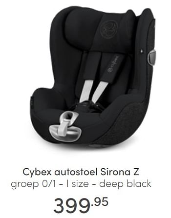 Aanbiedingen Cybex autostoel sirona z - Cybex - Geldig van 17/04/2022 tot 23/04/2022 bij Baby & Tiener Megastore