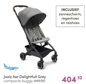 Aanbiedingen Joolz aer delightfull grey compacte buggy - Joolz - Geldig van 17/04/2022 tot 23/04/2022 bij Baby & Tiener Megastore