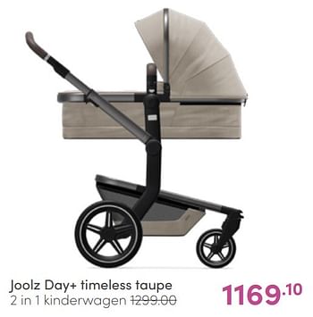Aanbiedingen Joolz day+ timeless taupe 2 in 1 kinderwagen - Joolz - Geldig van 17/04/2022 tot 23/04/2022 bij Baby & Tiener Megastore