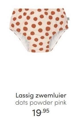Aanbiedingen Lassig zwemluier dots powder pink - Lassig - Geldig van 17/04/2022 tot 23/04/2022 bij Baby & Tiener Megastore