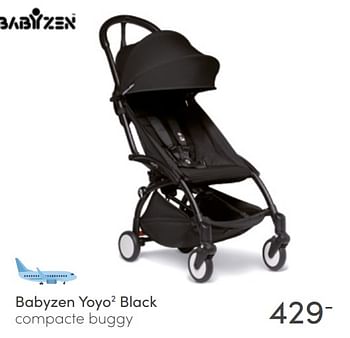 Aanbiedingen Babyzen yoyo2 black compacte buggy - Babyzen - Geldig van 17/04/2022 tot 23/04/2022 bij Baby & Tiener Megastore