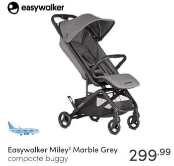 Aanbiedingen Easywalker miley2 marble grey compacte buggy - Easywalker - Geldig van 17/04/2022 tot 23/04/2022 bij Baby & Tiener Megastore