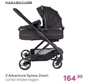 Aanbiedingen X adventure xpress zwart combi kinderwagen - Xadventure - Geldig van 17/04/2022 tot 23/04/2022 bij Baby & Tiener Megastore