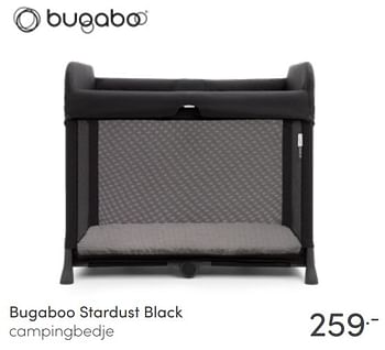 Aanbiedingen Bugaboo stardust black campingbedje - Bugaboo - Geldig van 17/04/2022 tot 23/04/2022 bij Baby & Tiener Megastore
