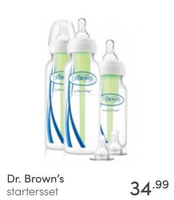 Aanbiedingen Dr. brown’s startersset - DrBrown's - Geldig van 17/04/2022 tot 23/04/2022 bij Baby & Tiener Megastore