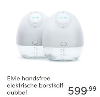 Aanbiedingen Elvie handsfree elektrische borstkolf dubbel - Elvie - Geldig van 17/04/2022 tot 23/04/2022 bij Baby & Tiener Megastore