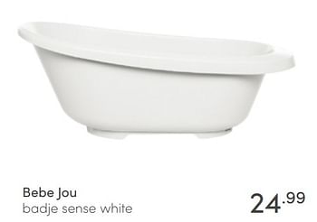 Aanbiedingen Bebe jou badje sense white - Bebe-jou - Geldig van 17/04/2022 tot 23/04/2022 bij Baby & Tiener Megastore