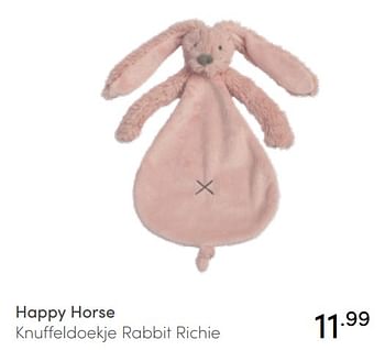 Aanbiedingen Happy horse knuffeldoekje rabbit richie - Happy Horse - Geldig van 17/04/2022 tot 23/04/2022 bij Baby & Tiener Megastore