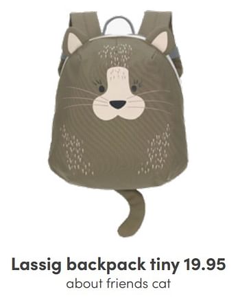 Aanbiedingen Lassig backpack tiny about friends cat - Lassig - Geldig van 17/04/2022 tot 23/04/2022 bij Baby & Tiener Megastore