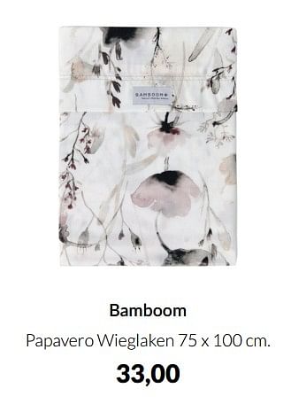 Aanbiedingen Bamboom papavero wieglaken - Bamboom - Geldig van 12/04/2022 tot 16/05/2022 bij Babypark