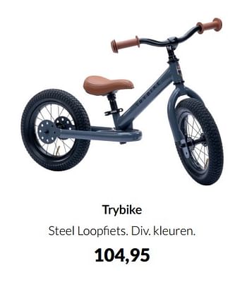 Aanbiedingen Trybike steel loopfiets - Trybike - Geldig van 12/04/2022 tot 16/05/2022 bij Babypark