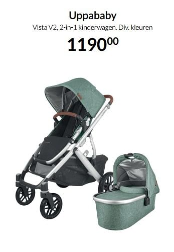 Aanbiedingen Uppababy vista v2, 2-in-1 kinderwagen - Uppababy - Geldig van 12/04/2022 tot 16/05/2022 bij Babypark