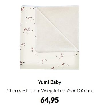 Aanbiedingen Yumi baby cherry blossom wiegdeken - Yumi - Geldig van 12/04/2022 tot 16/05/2022 bij Babypark