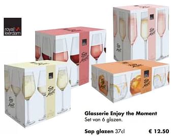 Aanbiedingen Glasserie enjoy the moment set van 6 sap glazen - Royal Leerdam - Geldig van 25/04/2022 tot 21/05/2022 bij Multi Bazar