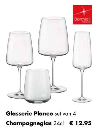 Aanbiedingen Glasserie planeo set van 4 champagneglas - Bormioli Rocco  - Geldig van 25/04/2022 tot 21/05/2022 bij Multi Bazar