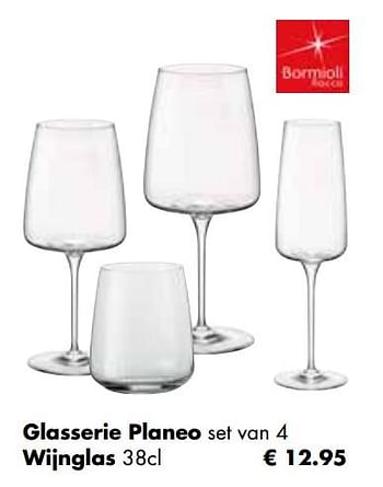 Aanbiedingen Glasserie planeo set van 4 wijnglas - Bormioli Rocco  - Geldig van 25/04/2022 tot 21/05/2022 bij Multi Bazar