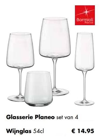 Aanbiedingen Glasserie planeo set van 4 wijnglas - Bormioli Rocco  - Geldig van 25/04/2022 tot 21/05/2022 bij Multi Bazar