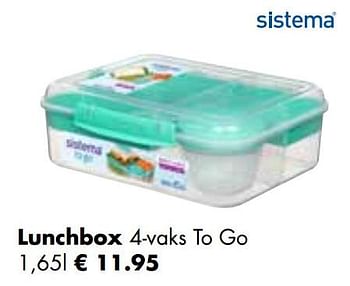 Aanbiedingen Lunchbox 4-vaks to go - Sistema - Geldig van 25/04/2022 tot 21/05/2022 bij Multi Bazar