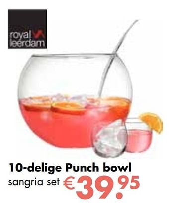 Aanbiedingen 10-delige punch bowl - Royal Leerdam - Geldig van 25/04/2022 tot 21/05/2022 bij Multi Bazar