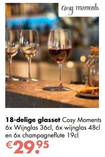 Aanbiedingen 18-delige glasset - Cosy Moments - Geldig van 25/04/2022 tot 21/05/2022 bij Multi Bazar