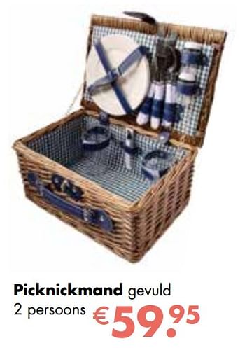 Aanbiedingen Picknickmand gevuld 2 persoons - Huismerk - Multi Bazar - Geldig van 25/04/2022 tot 21/05/2022 bij Multi Bazar