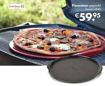 Aanbiedingen Pizzasteen gegroefd fusain - Emile Henry - Geldig van 25/04/2022 tot 21/05/2022 bij Multi Bazar