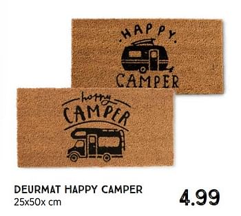 Aanbiedingen Deurmat happy camper - Huismerk - Xenos - Geldig van 18/04/2022 tot 15/05/2022 bij Xenos