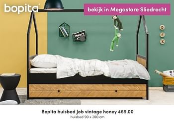 Aanbiedingen Bopita huisbed job vintage honey - Bopita - Geldig van 17/04/2022 tot 30/04/2022 bij Baby & Tiener Megastore