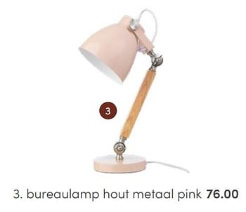 Aanbiedingen Bureaulamp hout metaal pink - Lifetime Kidsrooms - Geldig van 17/04/2022 tot 30/04/2022 bij Baby & Tiener Megastore
