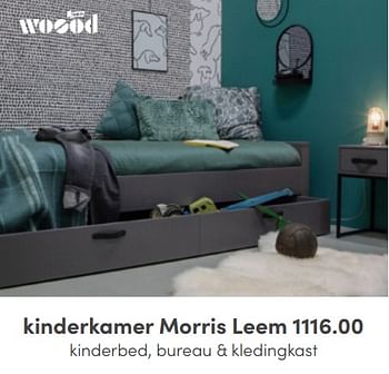 Aanbiedingen Kinderkamer morris leem - Woood - Geldig van 17/04/2022 tot 30/04/2022 bij Baby & Tiener Megastore