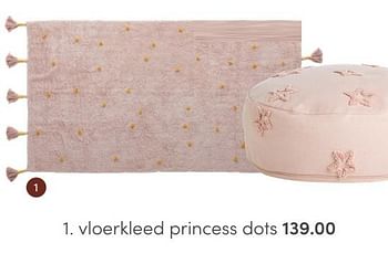 Aanbiedingen Vloerkleed princess dots - Lifetime Kidsrooms - Geldig van 17/04/2022 tot 30/04/2022 bij Baby & Tiener Megastore
