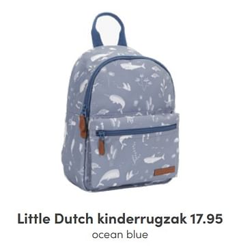 Aanbiedingen Little dutch kinderrugzak ocean blue - Little Dutch - Geldig van 17/04/2022 tot 30/04/2022 bij Baby & Tiener Megastore