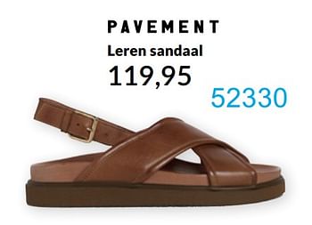 Aanbiedingen Leren sandaal - Pavement - Geldig van 01/04/2022 tot 30/04/2022 bij Bonaparte