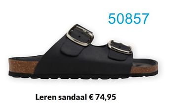 Aanbiedingen Leren sandaal - Defeeter - Geldig van 01/04/2022 tot 30/04/2022 bij Bonaparte
