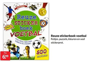 Aanbiedingen Reuze stickerboek voetbal - Huismerk - Boekenvoordeel - Geldig van 23/04/2022 tot 01/05/2022 bij Boekenvoordeel