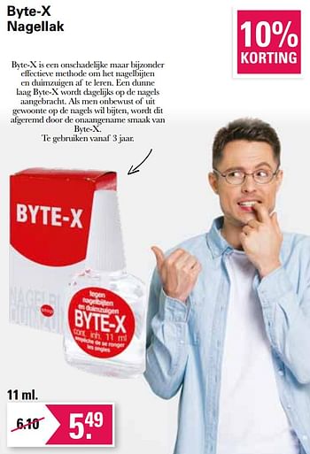 Aanbiedingen Byte-x nagellak - Byte-X - Geldig van 20/04/2022 tot 07/05/2022 bij De Online Drogist
