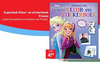 Aanbiedingen Superleuk kleur- en stickerboek frozen - Huismerk - Boekenvoordeel - Geldig van 23/04/2022 tot 01/05/2022 bij Boekenvoordeel