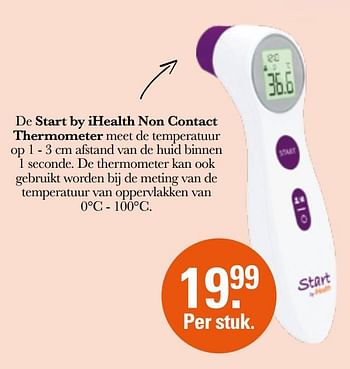 Aanbiedingen Ihealth non contact thermometer - Ihealth - Geldig van 20/04/2022 tot 07/05/2022 bij De Online Drogist