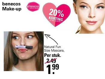Aanbiedingen Natural fun size mascara - Benecos - Geldig van 20/04/2022 tot 07/05/2022 bij De Online Drogist
