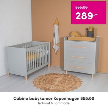 Aanbiedingen Cabino babykamer kopenhagen - Cabino - Geldig van 24/04/2022 tot 30/04/2022 bij Baby & Tiener Megastore