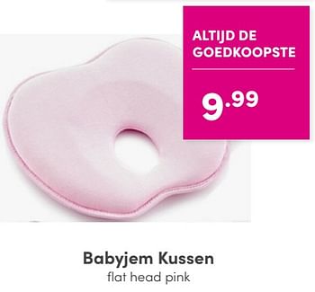 Aanbiedingen Babyjem kussen flat head pink - BabyJem - Geldig van 24/04/2022 tot 30/04/2022 bij Baby & Tiener Megastore