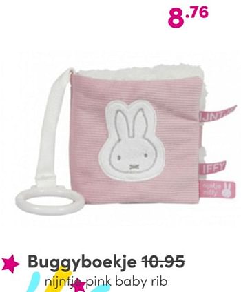 Aanbiedingen Buggyboekje nijntje pink baby rib - Nijntje - Geldig van 24/04/2022 tot 30/04/2022 bij Baby & Tiener Megastore