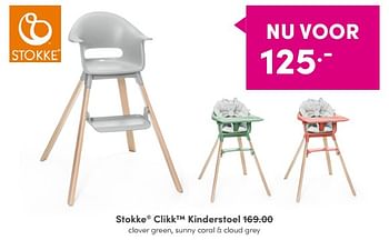 Aanbiedingen Stokke clikk kinderstoel - Stokke - Geldig van 24/04/2022 tot 30/04/2022 bij Baby & Tiener Megastore