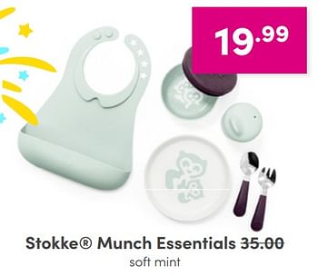Aanbiedingen Stokke munch essentials soft mint - Stokke - Geldig van 24/04/2022 tot 30/04/2022 bij Baby & Tiener Megastore